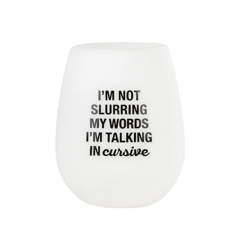 Unbreakable silicone stemless wine glass - Not Slurring